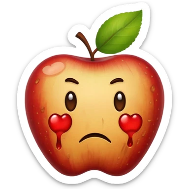 Spoiled apple sticker