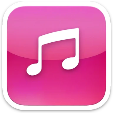 apple music logo in pink sticker