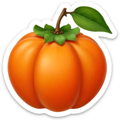 persimmon fruit simple sticker