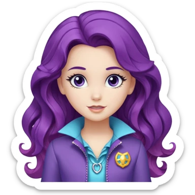 rarity equestria girl and wavy hair sticker