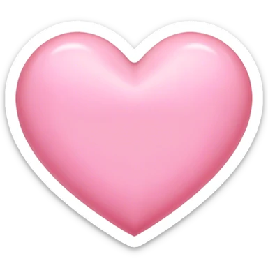 Baby pink heart sharp edges sticker