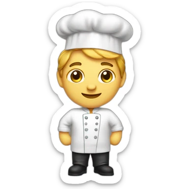 chef cuisinier chauve sticker
