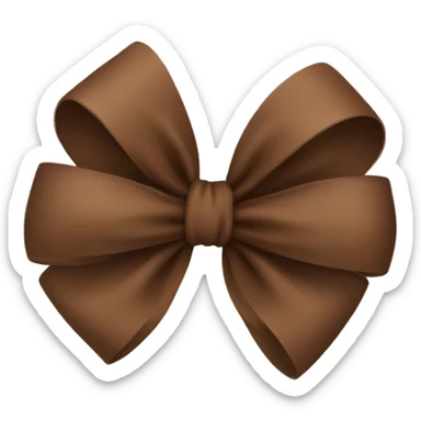 Brown bow sticker