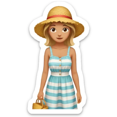 Coastal Town woman sticker