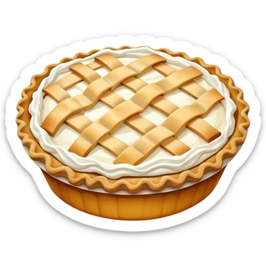 Apple pie with lots of white frosting sticker