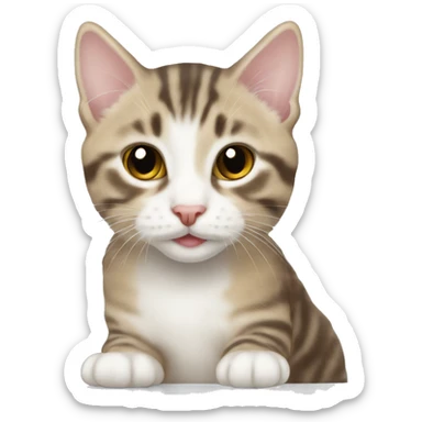 American bobtail kitten sticker