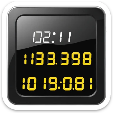 digital alarm clock sticker