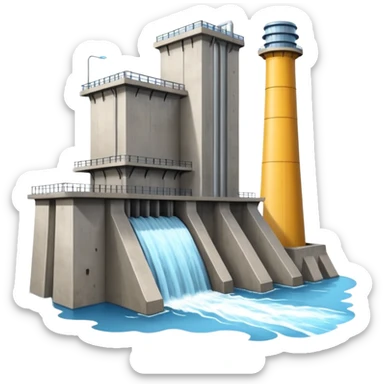 hydroelectric power station sticker