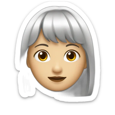 fille avec frange sticker