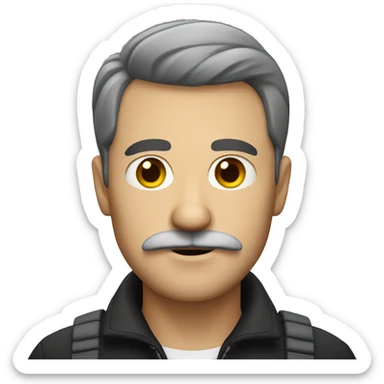 German man with small mustache sticker