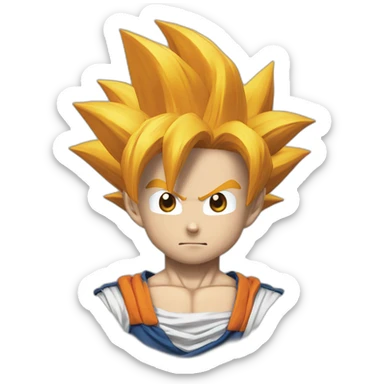 Goku en ultra unstin qui tu boo sticker