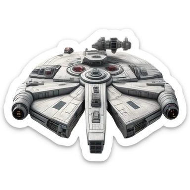 star wars ship millennium falcon sticker