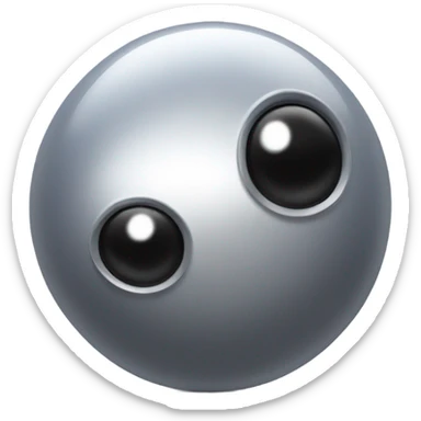 Metal cute black eyes Kirby ball driving on 4 car wheels sticker