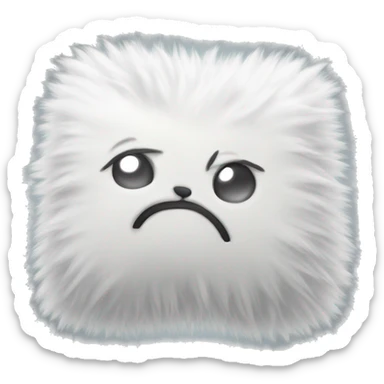 white pillow fluffy sticker
