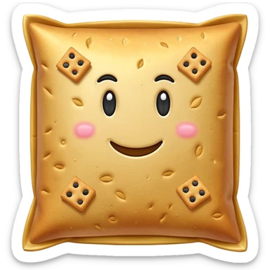 un tas de crackers aux graines bord lisse sticker