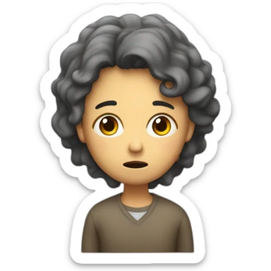 me, depressed, after i was scolded by a teacher sticker