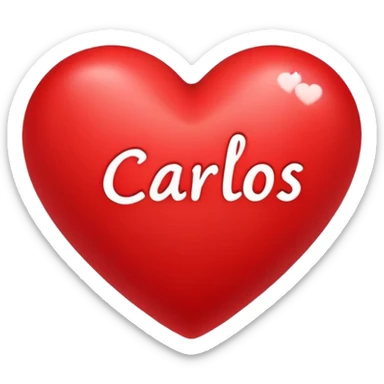 heart with Carlos written on it sticker