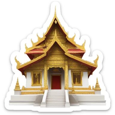 Thai style Buddhist temple sticker