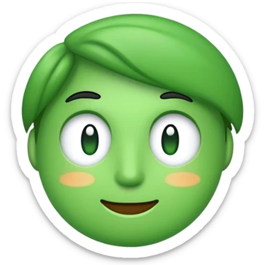 Change the color of this emoji 💯 to green sticker