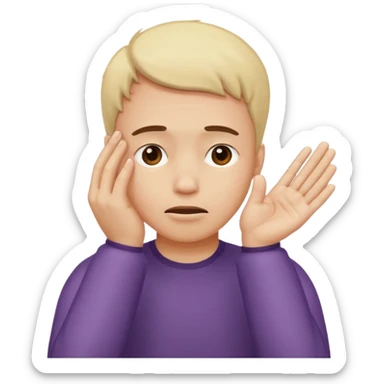 Face palm with 10 fingers sticker