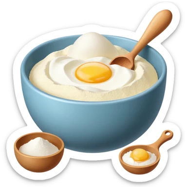 baking ingredients before preparation sticker