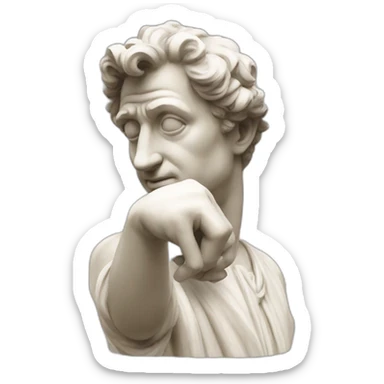 italian statue doing pinched fingers sticker