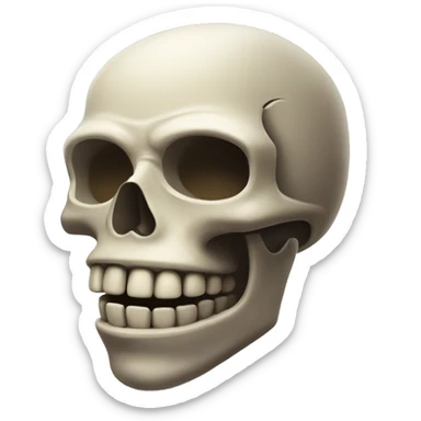 Shh as a skull  sticker