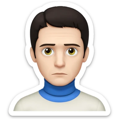 dr victor frankenstein white turtleneck  sticker