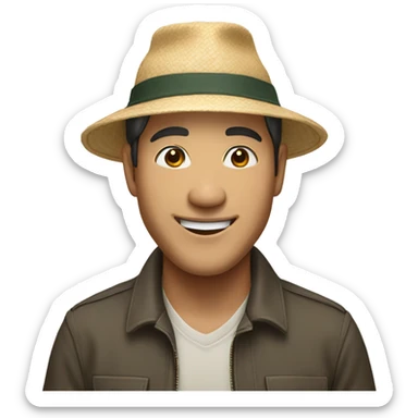 vietnamese man happy  sticker