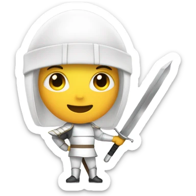 fencer with pencil instead of sword sticker