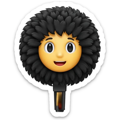 boom fluffly microphone sticker