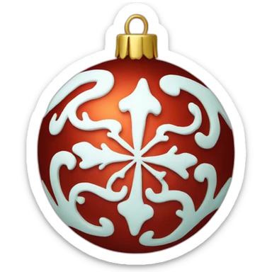 christmas ball decorated sticker