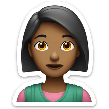 girl with bad bob  sticker