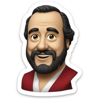 Hyperrealist pavarotti sticker
