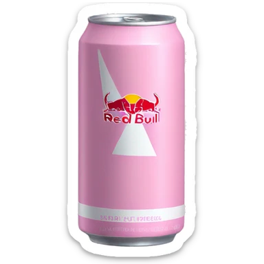 A pastel pink redbull dose sticker