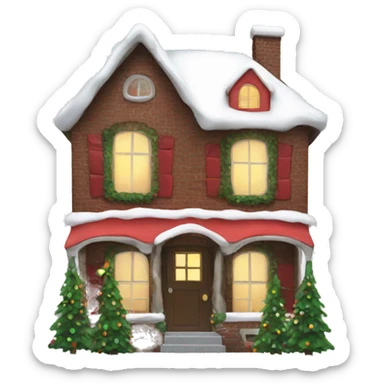 Christmas house sticker