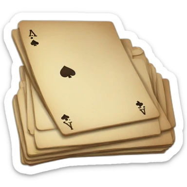Cartas de naipes en 2d sticker