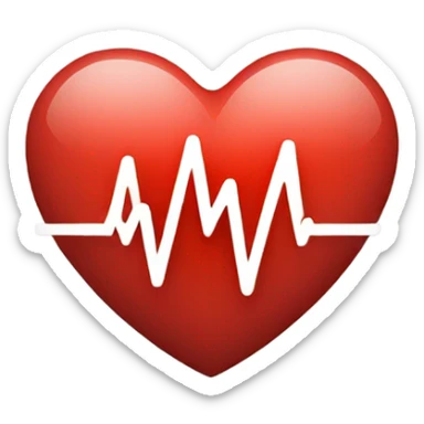 heart with heartbeat sticker