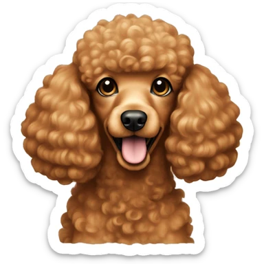 Caramel color poodle sticker