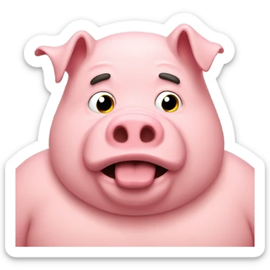 Big guy with a pig head sticker