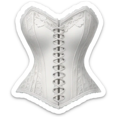 White corset with lace  sticker