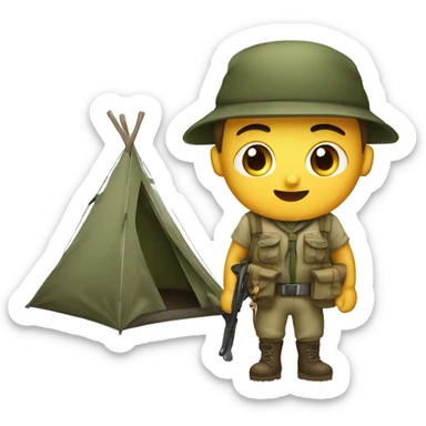 Camping exercito  sticker