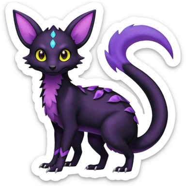 Shiny Salandit-Umbreon-Genet-Noivern-Noibat-Hybrid (Full body) sticker