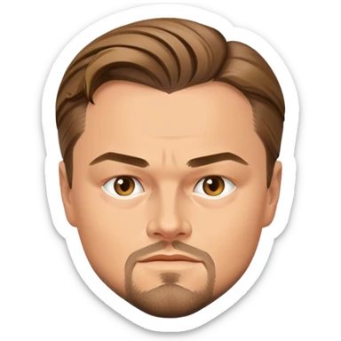 Leonardo DiCaprio face portrait sticker