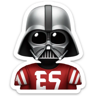 Darth Vader in 49ers uniform sticker