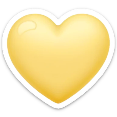 pastel yellow heart sticker