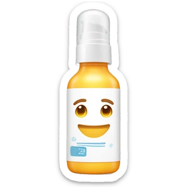 facial sunscreen bottle sticker