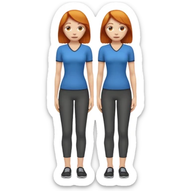 ginger woman posture sticker