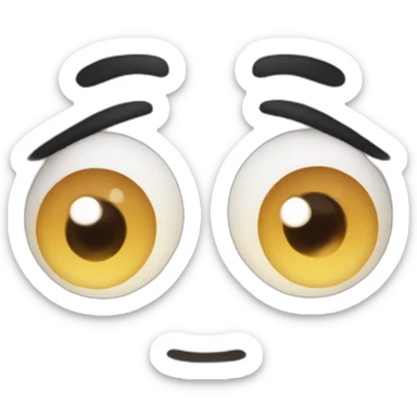 manga eyes looking up in wonder sticker