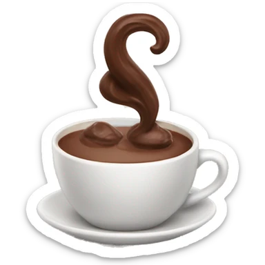 Hot chocolate is  sticker